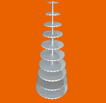 

10Tier 6-24" Aluminum Cake Stand Crystal Circle Acrylic Cupcake Plate Tools for Wedding Party Cake Display Christmas Baking