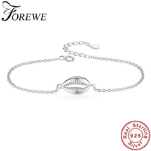 Новинка, настоящий 925 пробы, серебряный браслет-цепочка для женщин, модный серебряный браслет с подвеской, массивное ювелирное изделие, Рождественский подарок
