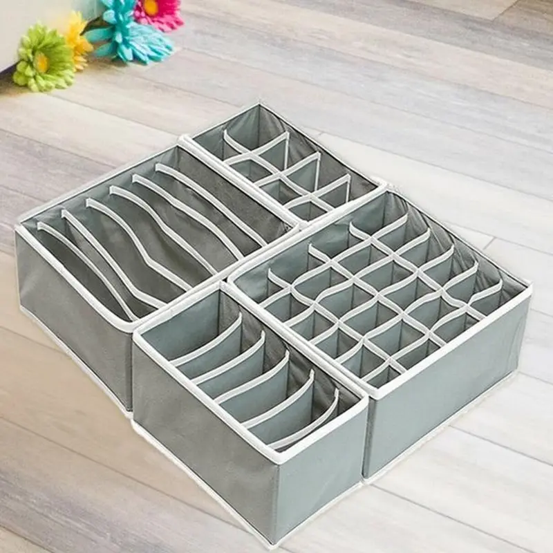 

Bra Organizer Storage Box Underwear Divider Storage Box Drawer Cover Closet Storage Box Tie Underwear Scarf Socks Foldable Box