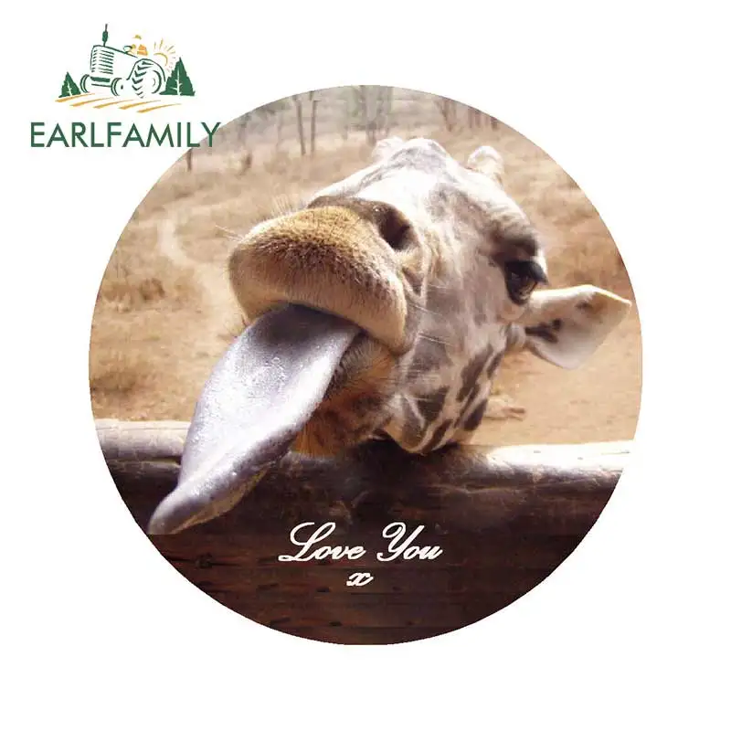 EARLFAMILY 13cm x GIRAFFE LOVE Decal Funny NOVELTY SOUVENIR FRIDGE MAGNET Cartoon Car Stickers Graphics | Автомобили и мотоциклы