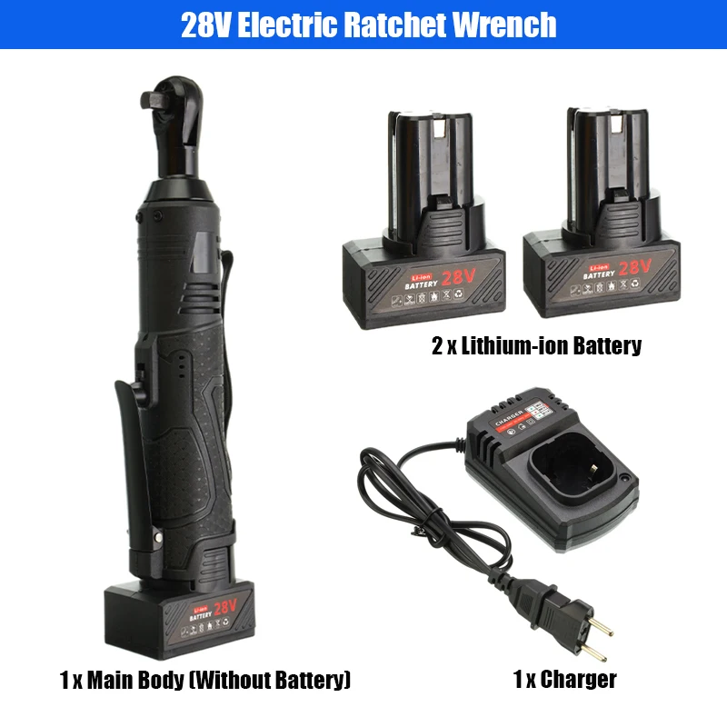 Электрический ключ с трещоткой able12v 18V 28V 3/8 ''литий ионный аккумулятор