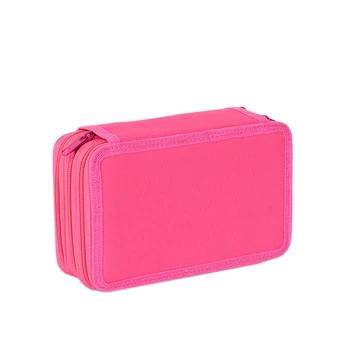 

New-Three Layers Oxford Canvas Pencil Case Big Size Pencil Bags Multi-Function Storage Bag School Office Supplies