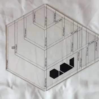 

DIY Manual Drawing Ruler Quilting Ruler Transparentl Diamond-shaped Patchwork Patch Patchwork Tool Ruler Quilting Template Tools