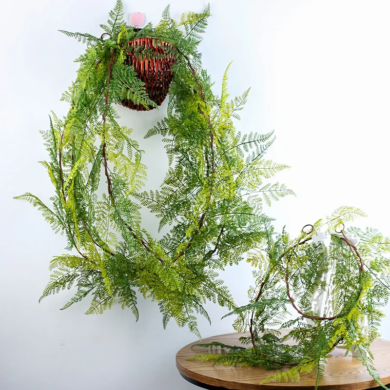 Имитация растений водяных растений зеленого ротанга домашний Свадебный сценический фон украшение длинные листья травы 180 см