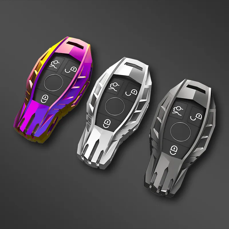 Car Key Case Cover Key Bag For Mercedes Benz A B C S Class AMG GLA CLA GLC W221 W204 W205 W176 Accessories Holder Shell Keychain