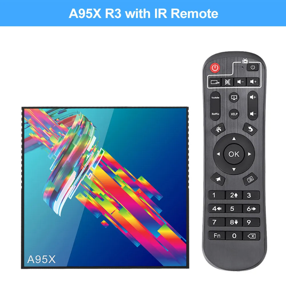 VONTAR A95X R3 4 Гб 64 Гб Смарт ТВ приставка Android 9,0 Rockchip RK3318 1080P 4K 60fps BT wifi Netflix Youtube 2 Гб 16 Гб телеприставка