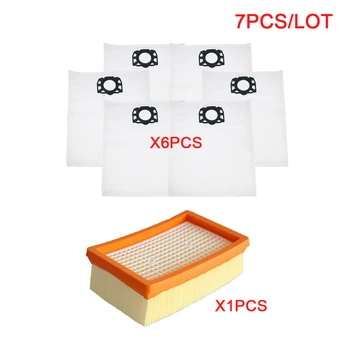 

7Pcs/lot 6pcs Vacuum Cleaner Dust Bags and 1pc Filter for Karcher MV4 MV5 MV6 WD4 WD5 WD6 for Karcher WD4000 to WD5999