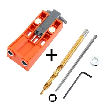 

9.5mm Woodworking Oblique Hole Locator Drill Guide Magnetic Hole Pocket Jig Kit Dropship