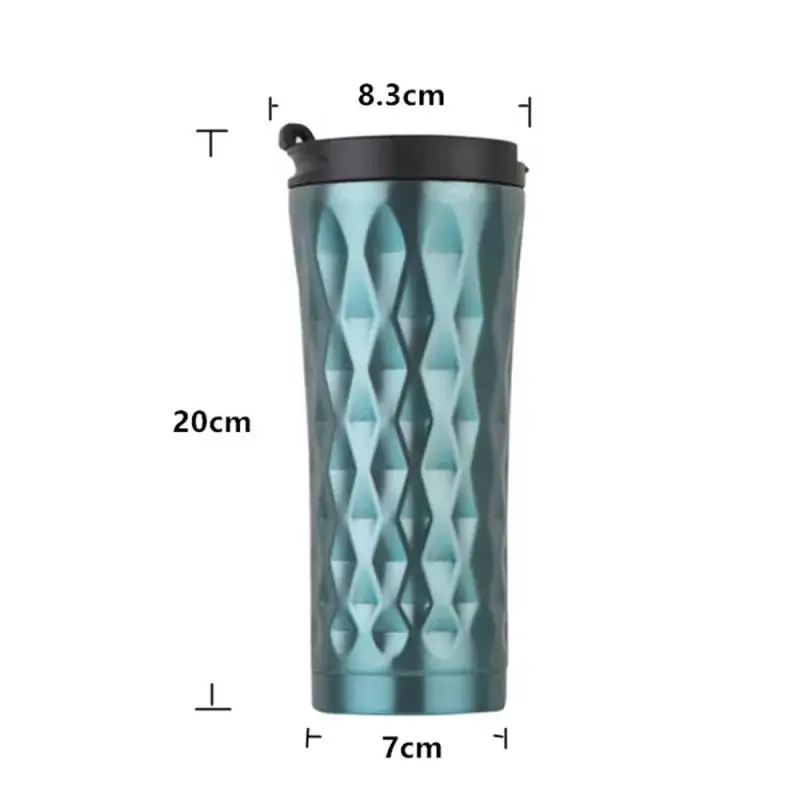 Термокружка с двойными стенками из нержавеющей стали, изолированная кофейная чашка из нержавеющей стали для спорта, Вакуумная бутылка для воды на каждый день, 500 мл