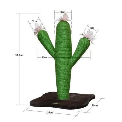 Сизаль кактус кошка скалолазание рама кошка царапина доска кошка прыжки платформа ПЭТ Когтеточка товары для животных для кошек дерево скалолазание - Цвет: Small cactus