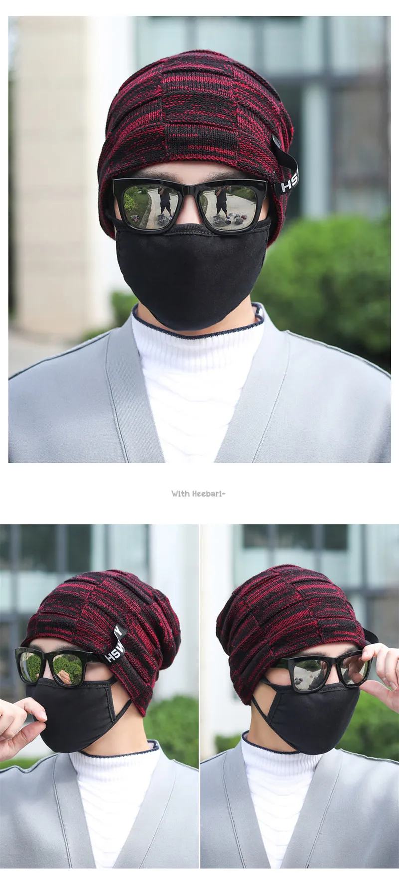 Повседневные наушники Skullies Beanies для мужчин и женщин, теплая вязаная зимняя шапка, модная однотонная шапка в стиле хип-хоп, зимние шапки для мужчин