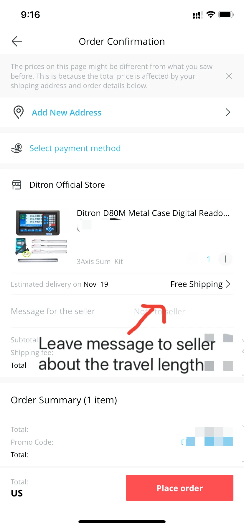 Linear Scale travel length