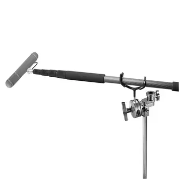 

Newest Metal Microphone Boom Pole Boompole Support Holder Recording Bracket Professional Boompole Holder for C-Stand Mic Stand