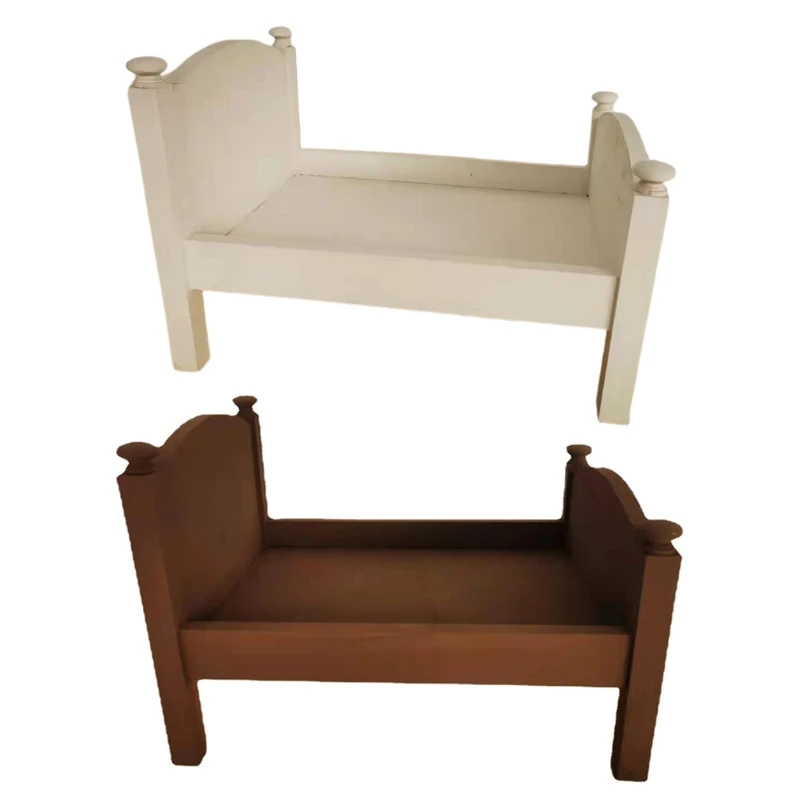 Newborn Posing Mini Bed Baby Photo Shooting Props Wooden Crib for Infant Photography | Мать и - Цена: US $45.27 - 50.90