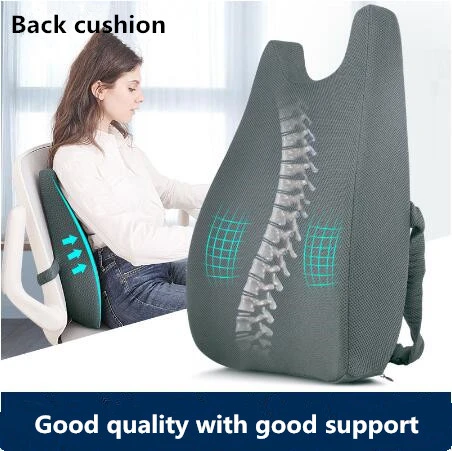 Comfysure Car Seat Wedge Pillow - Memory Foam Firm Cushion-Pain Relief - Blue