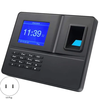 

US Plug,H6 Attendance Machine Intelligent Biological Fingerprint Password Attendance Machine Employee Sign-In Recorder