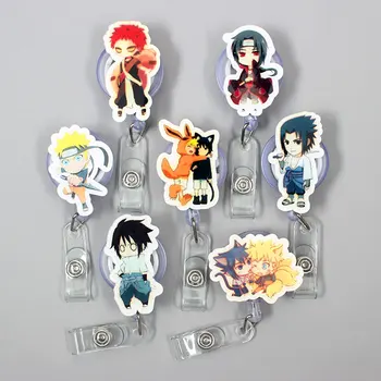 

Cartoon Japan Ninja Naruto Clown Retractable Creative Badge Card Holder Reel Nurse Exhibition Enfermera Boy Girl Name Card Chest
