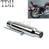 1-1/2" 1-3/4" Chrome Cafe Racer Motorcycle12'' Motorcycle Slip on Shorty Exhaust Muffler Silencer Pipe Universal For Harley BMW