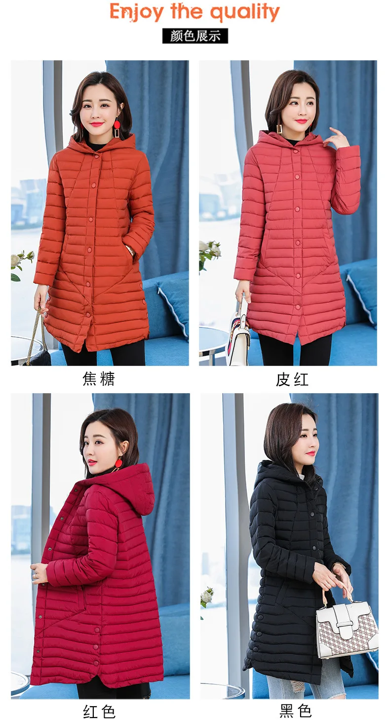 AliExpress New Style down Jacket Cotton-padded Clothes Women's Slimming WOMEN'S Dress Cotton-padded Jacket Thin Slim Fit Mi