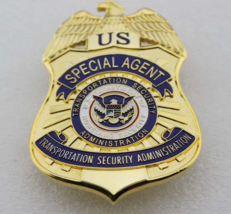 Специальный агент США по транспортировке, Управление безопасности-ТВ/фильм Prop pin Back с зажимом для ремня кожаный держатель и ожерелье
