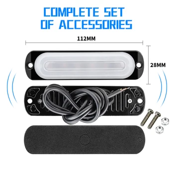 

10pcs Signal light Blue 6LED Auto Truck Fog Light Lamp Off-Road Safety