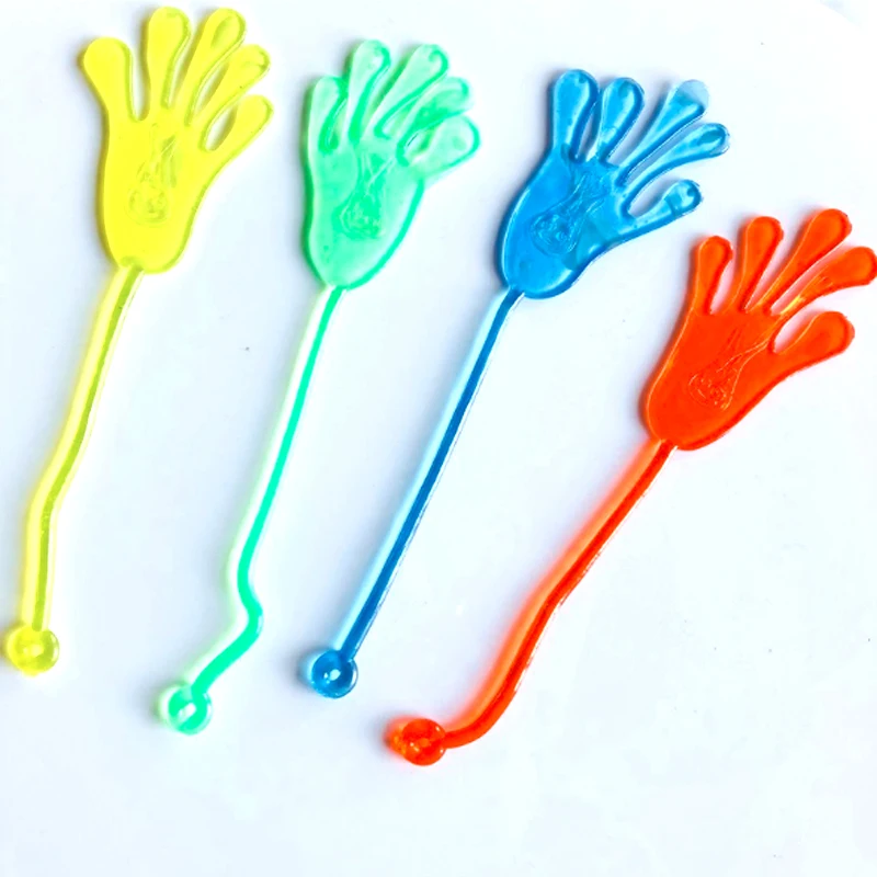 5pcs Novelty Funny Toy Elastic Retractable Sticky Palm Large Wall Climbing Palm Human Toy Tricky Hand For Kids