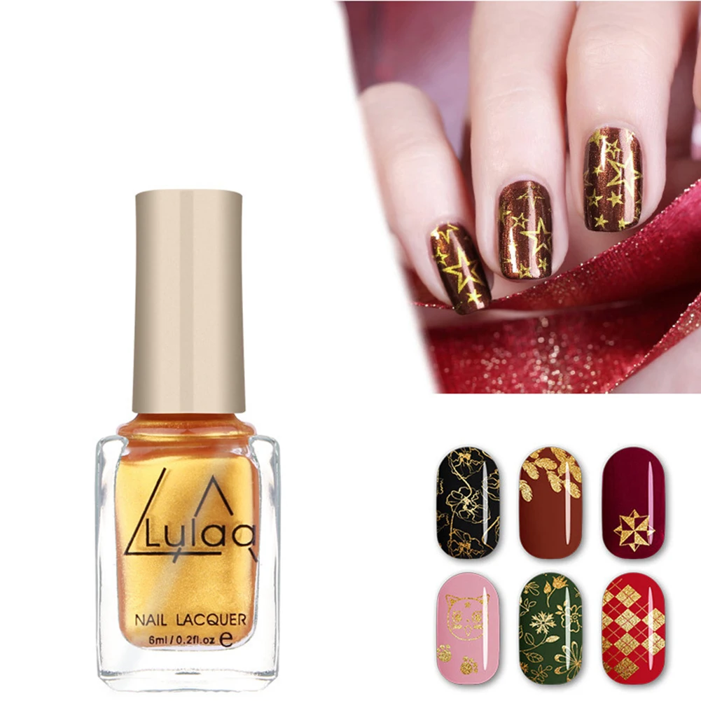 6ml 12colors Tools Stamping Nail Art Quick Drying Polish Lacquer 3D Printing Lasting Nail Polish DIY - Цвет: 3
