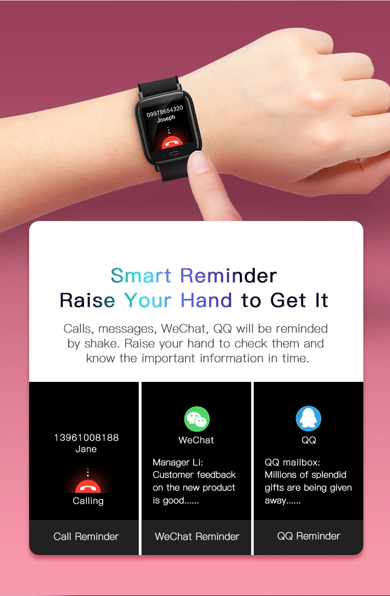 New Smart Watch Waterproof Blood Pressure Heart Rate Sport Smart Fitness Bracelet watch band intelligent Activity Tracker