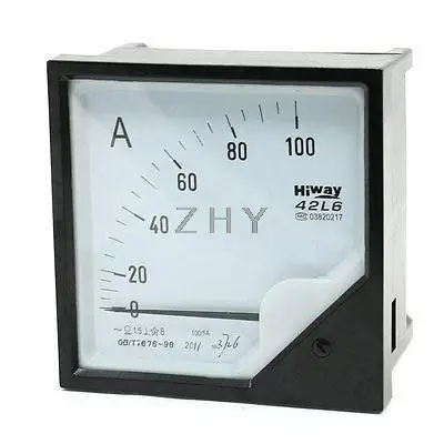 

AC Analog AC 0-100A Current Measuring Ammeter Panel Meter 42L6