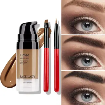 

Liquid Dye Eyebrow Cream Brush Set Waterproof Makeup Dye Cosmetics Long Brow Tint For Eye Tattoo Gel Lasting Shadow Eyebrow L9J2