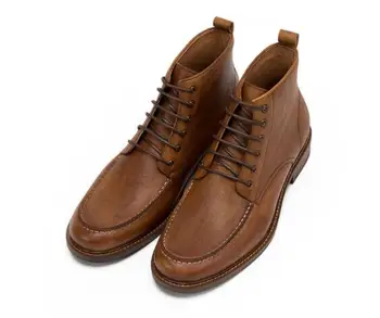 

winter men's retro Autumn ankle boots Genuine Leather lace-up casual boots fashion high-top Martin boots wholesale 2 colour