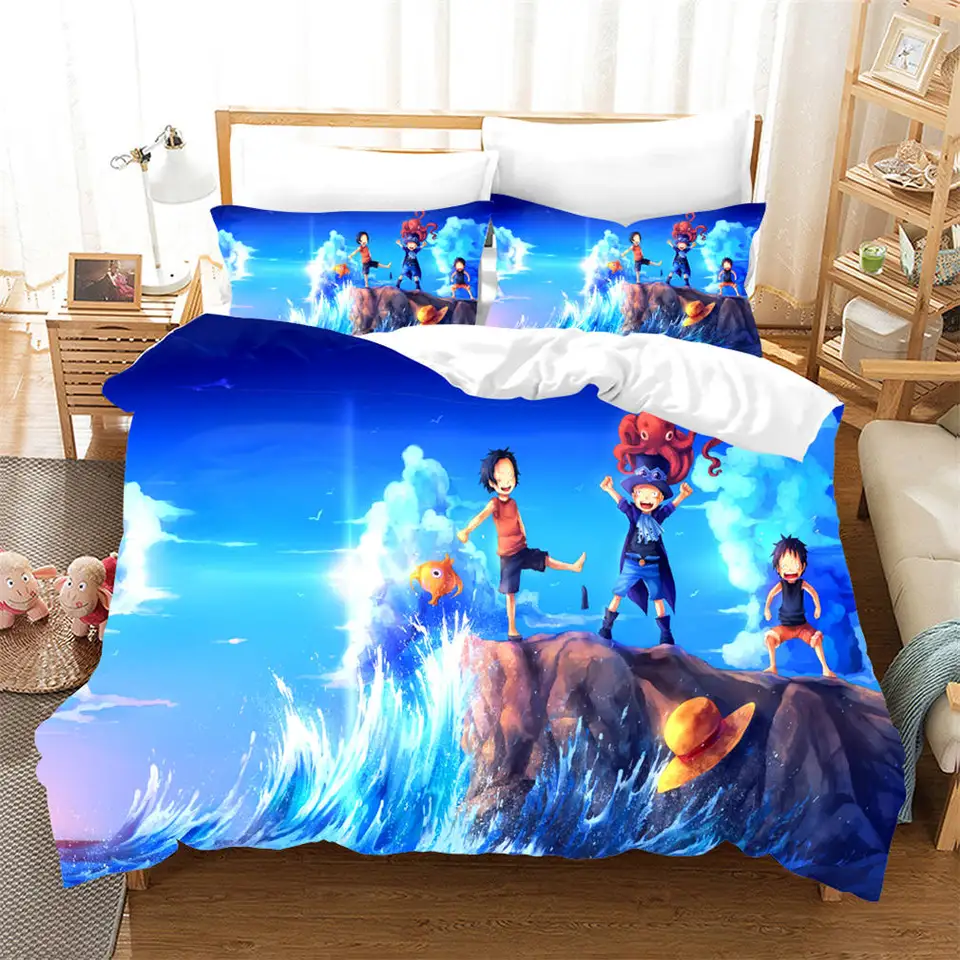 Japan Anime Comforter Bedding Sets Bedroom Set Queen King Size For Girls Boys 2 3 Piece One Piece Duvet Cover Home Bedding Bedding Sets Aliexpress