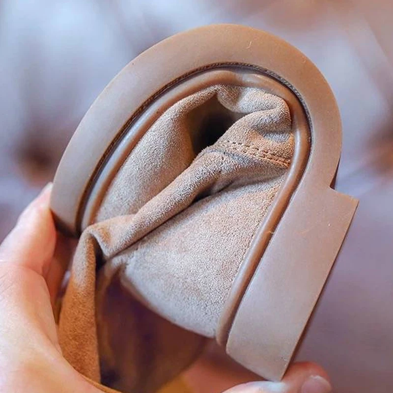 Весенняя обувь для девочек сапоги до колена для девочек принцесса издание детские высокие сапоги детская высокая обувь Bota детская замшевая обувь