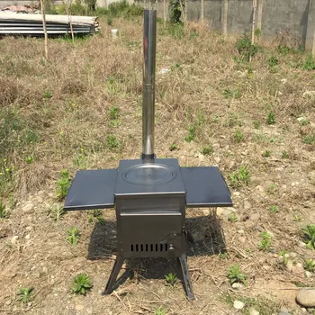

Stainless steel Wood stove outdoor portable field stove camping fishing tent heating stove Boiling water Frying Cooking stove