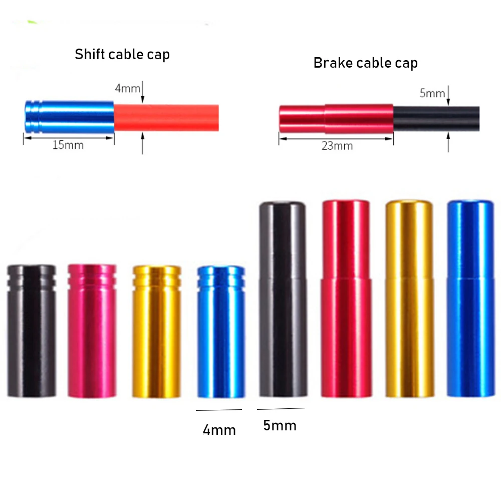 Алюминиевый тормоз/переключатель 5 шт. 4 цвета крышка кабеля переключения передач