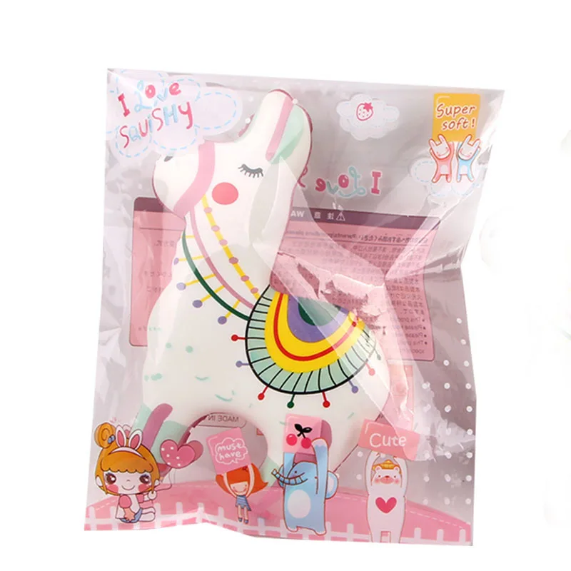 Kawaii красочные овечки альпака мягкие сжимаемые игрушки животные медленно