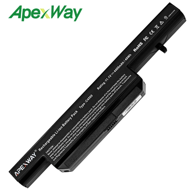 Аккумулятор ApexWay 11 1 V для ноутбука модель c4500bat 6 B4100M B4105 B5130M CLEVO C4100 C4500 C4500Q W150