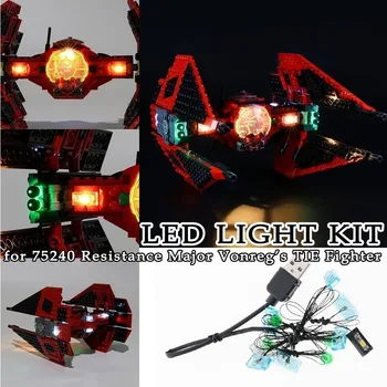 

LED Lighting for 75240 Star Wars Resistance Major Vonreg's TIE Fighter Building Kit Building Blocks Toys Bricks Lights USB