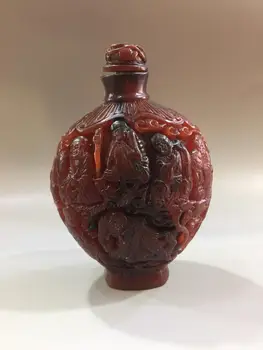 

China Old Beijing used old snuff bottle ox horn snuff bottle