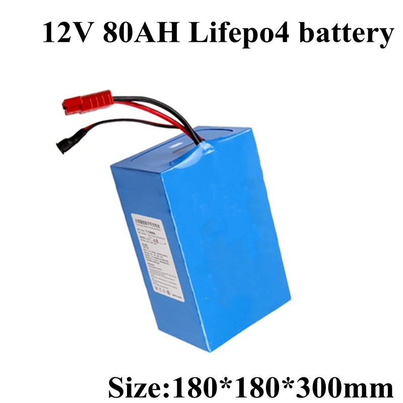 

12V 80Ah LiFepo4 Battery Pack for Solar Light Motor Telecom Backup Power Ups LED Light Solar System+5A Charger