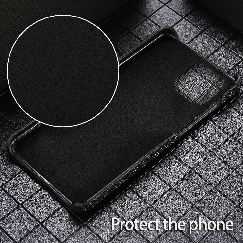 Genuine Stingray Leather Phone Case for iPhone 12
