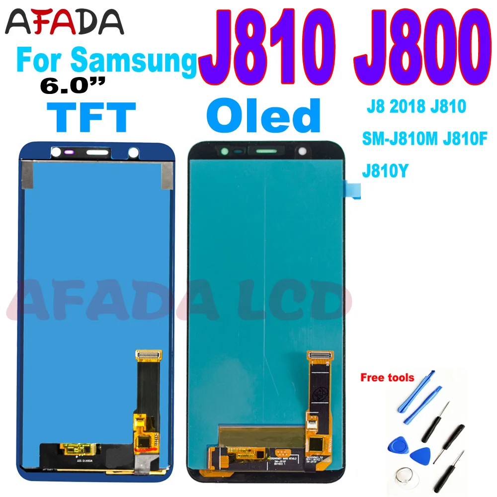 Сменный ЖК экран Amoled для Samsung J8 2018 J800 J810Y J810FN|Экраны мобильных телефонов| |