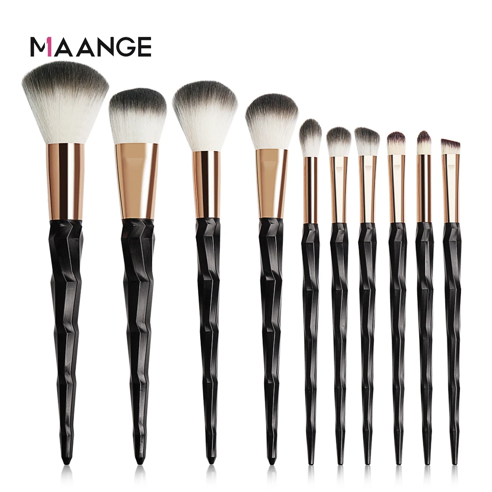 Maange Halloween 8/10pcs Makeup Brushes Sets Crystal Handle Foundation