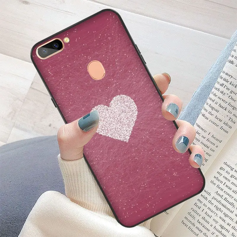 Gold Pink rose Glitter print