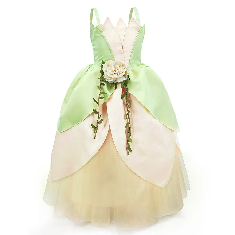 newborn baby girl skirt The Princess and the Frog Costume for Kids Girls Tiana Dress Carnival Tiana Dress Up Dresses Girl Princess Role Playing Dresses beautiful baby dresses