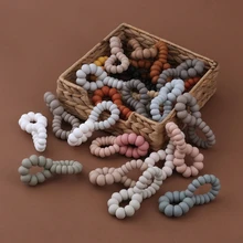Anneau de dentition en Silicone de qualité alimentaire pour bébé, en forme de 8, jouet à mâcher, sucette, chaîne, accessoires, pendentif sans BPA 