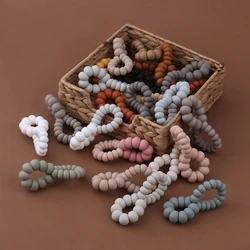 8-Shaped Food Grade Silicone Beads Baby Teether Nursing Chewing Teething Toy Pacifier Chain Accessories Pendant BPA Free