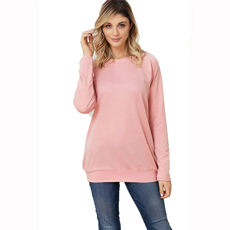 Autumn Womens T-shirts Zipper Girl Fashion O-neck Casual Tops Shirt Ladies Loose T-shirt Female Blusas Tee Top Maternity Shirts