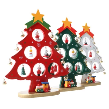 

Wooden Tree Minil Hanging Decor Ornaments Home Decoration Mini Christmas Trees Decor