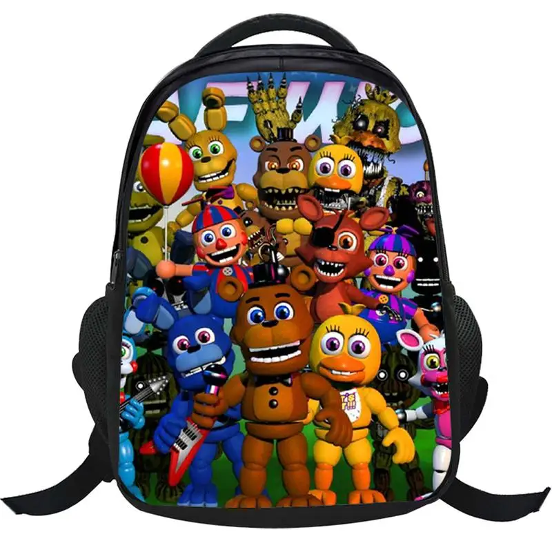 40 см, Детский рюкзак Five Nights, мультяшный принт, аниме, качественная, для мальчиков и девочек, сумка для книг, нейлоновая, Студенческая сумка, новые подарки на Рождество, день рождения
